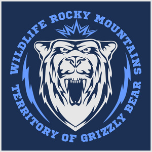 灰熊的头矢量徽照片