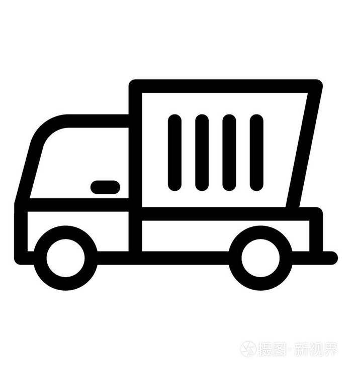 皮卡线矢量图标