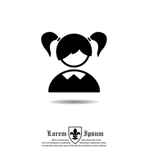 女孩头像简单图标照片