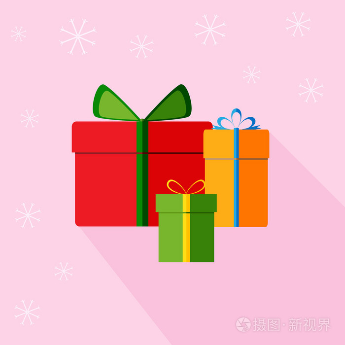 礼品盒平面设计插画-正版商用图片0gdu7y-摄图新视界