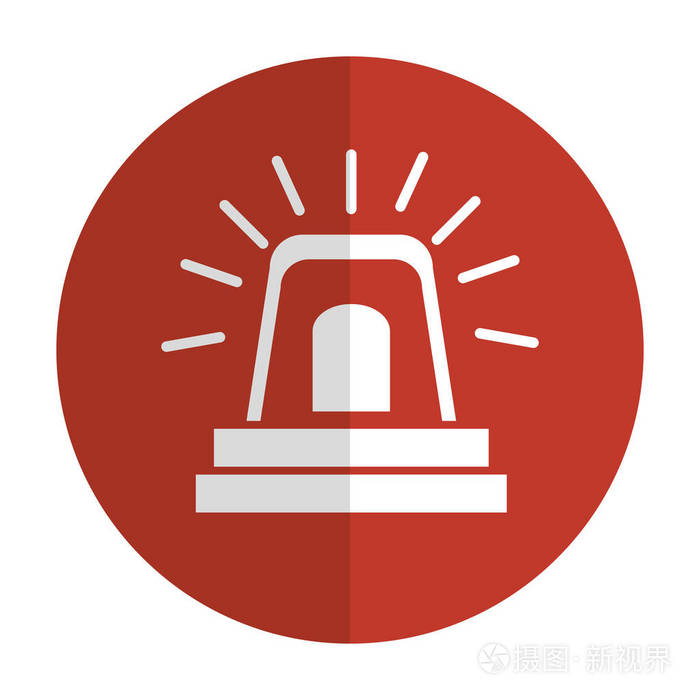 报警警笛孤立的图标