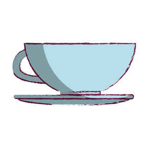 咖啡杯子厨房工具孤立的图标