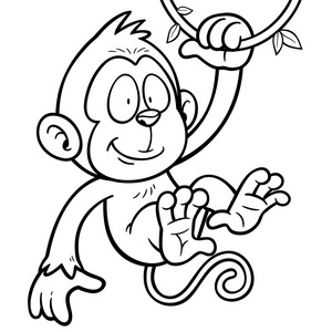 卡通可爱的猴子