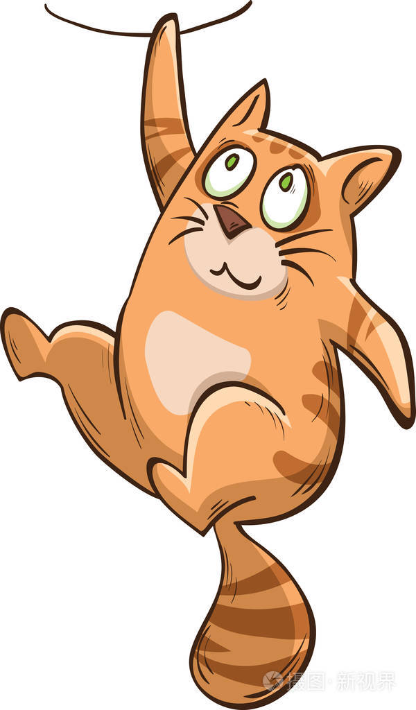 卡通猫在玩