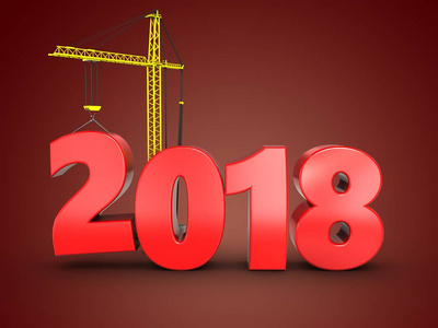 2018 年，起重机的插图