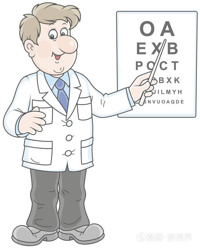 眼科医生卡通形象图片