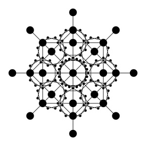 技术抽象的神圣表单模板与连接线和点。连接结构, 向量例证