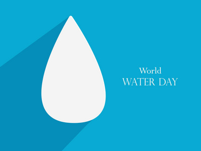 水滴纪念世界水日的插图