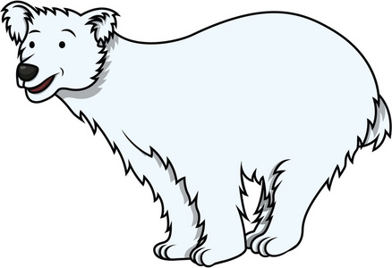 北极熊卡通插图