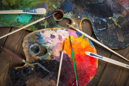 画笔调色板上图片