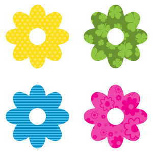 花纹填充花形状照片