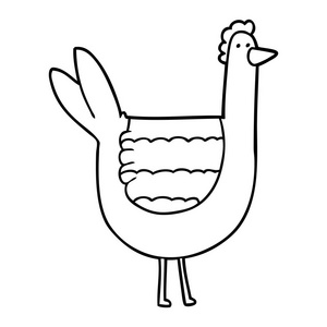 矢量图的卡通鸡图片