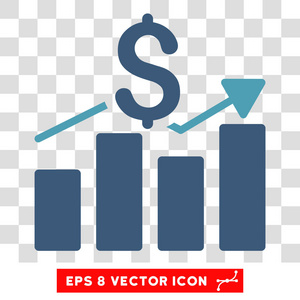 销售酒吧图表矢量 Eps 图标