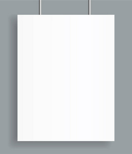 空白海报双折页小册子样机封面模板