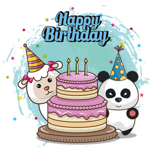 可爱生日快乐海报图片