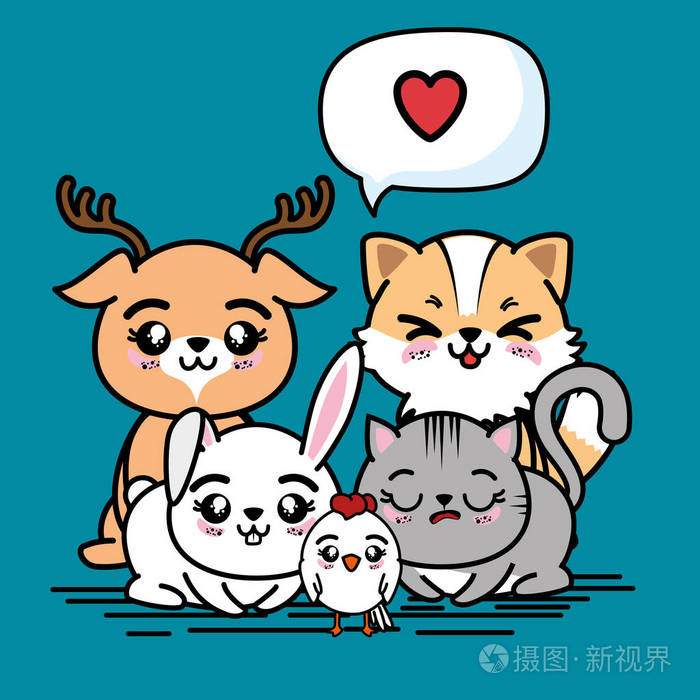 可爱可爱的动物卡通