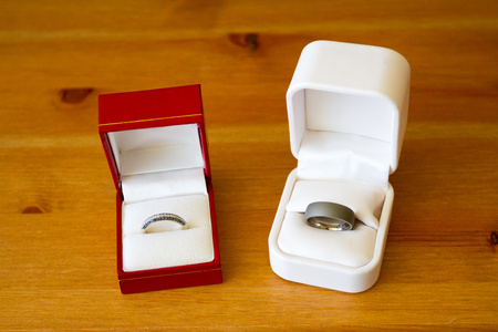 在盒子里的结婚戒指
