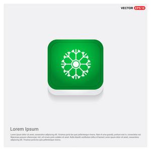 雪花片图标绿色网页按钮图片