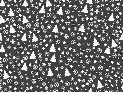 圣诞树和雪花的无缝模式。圣诞图案。矢量图