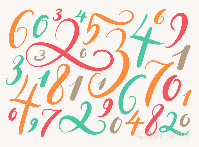 颜色的数字.手写输入