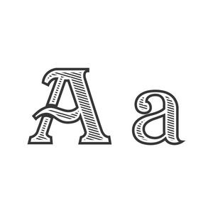 字体纹身与底纹雕刻字母 a照片