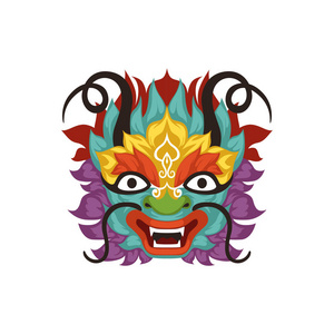 龙头, 中国传统端午节矢量插图白色背景照片