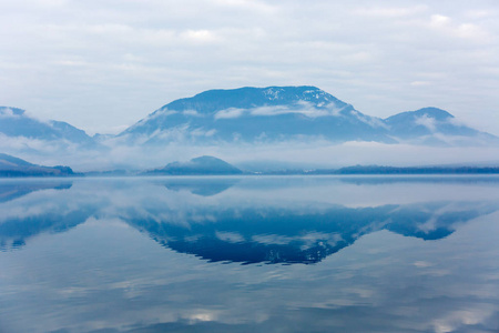 早晨风景与山湖