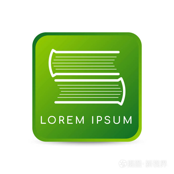 字母 s 符号, 最小翻转笔记本图标, 教育抽象符号, 矢量插图