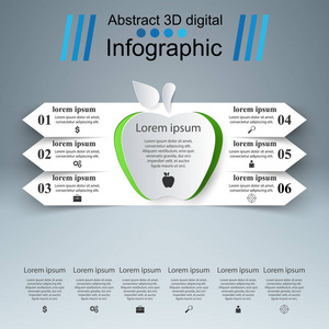 苹果 3d 数码插画的数据图表
