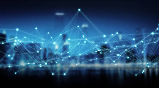 连接系统和数据交换3d 渲染照片