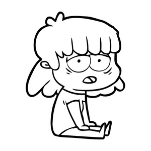 疲惫卡通图片-疲惫卡通素材-疲惫卡通插画-摄图新视界