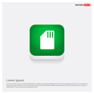Sim 卡图标, 绿色按钮被隔离在白色背景上
