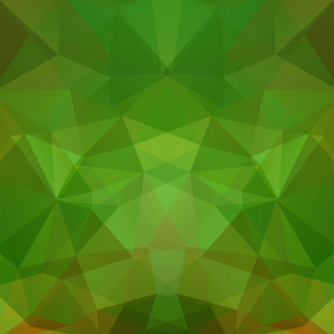 抽象的多边形矢量背景。绿色的几何矢量图。创意设计模板