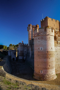 麦地那valladolid西班牙的mota城堡