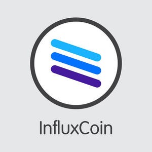 Influxcoin 数字货币矢量交易标志