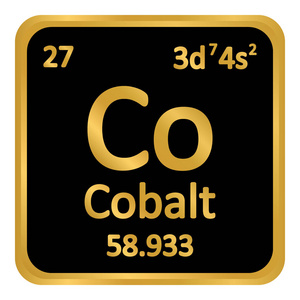 元素周期表元素钴图标照片