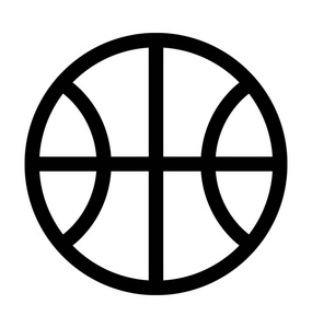 篮球轮廓矢量图标