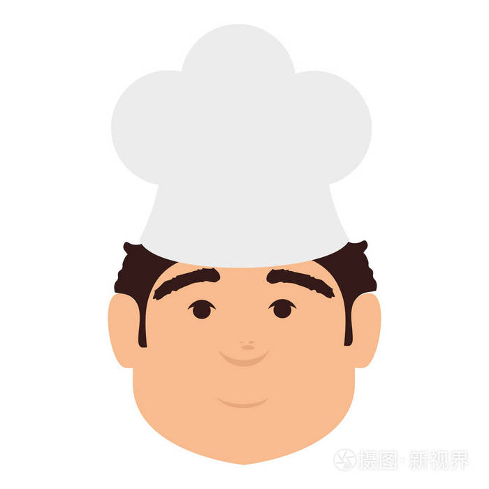 厨师长字符孤立的图标