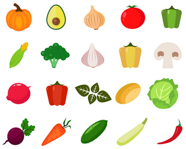 蔬菜的图标集