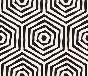 手绘黑白相间的墨水条纹无缝图案.矢量垃圾格子纹理.