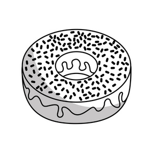 甜甜甜圈美味孤立的图标