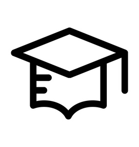 Mortarboard 轮廓矢量图标