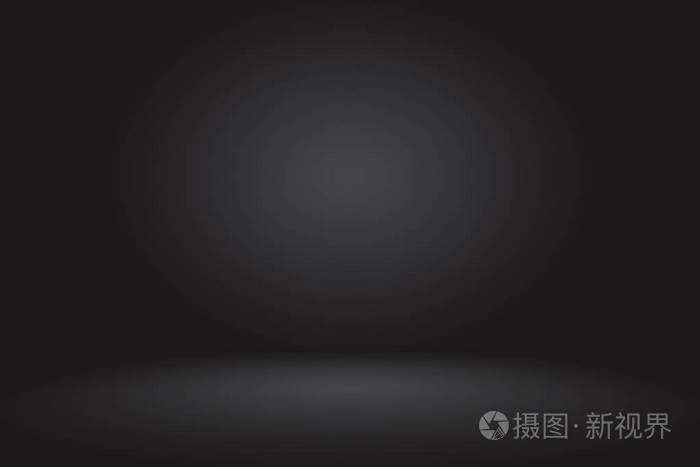 抽象的深灰色模板空白空间暗梯度墙暗灰色空室工作室渐变用于蒙太奇或