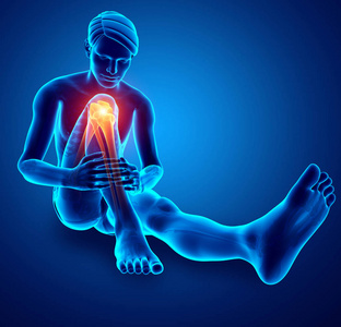 男脚和踝关节疼痛照片