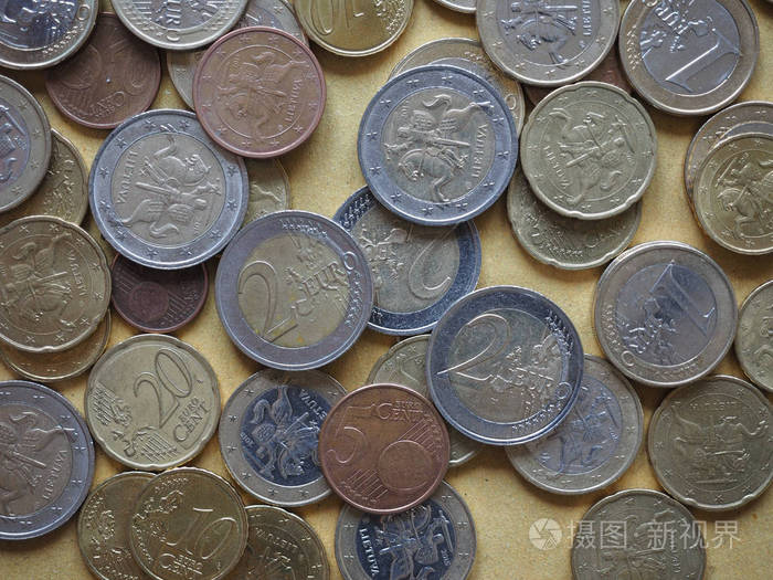 立陶宛发行的不同面额 欧元 的欧元硬币