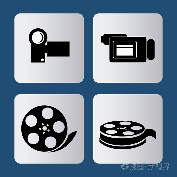 看电影图标矢量设计