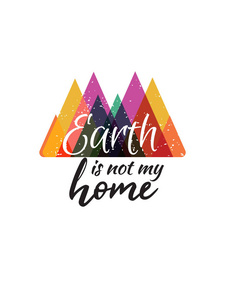 地球不是我的家排版口号矢量设计 t恤印花刺绣服装三通图形及三通设计