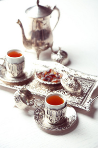 古董茶具上表特写