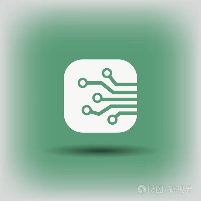 象形文的电路板概念图标