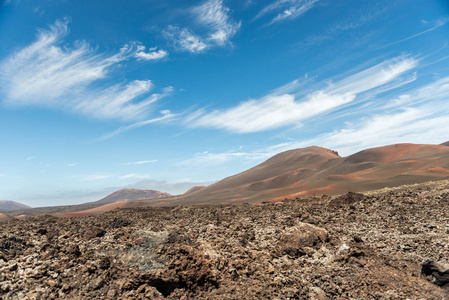 国家公园帝曼法雅金丝雀岛，兰萨罗特岛上的火山地形